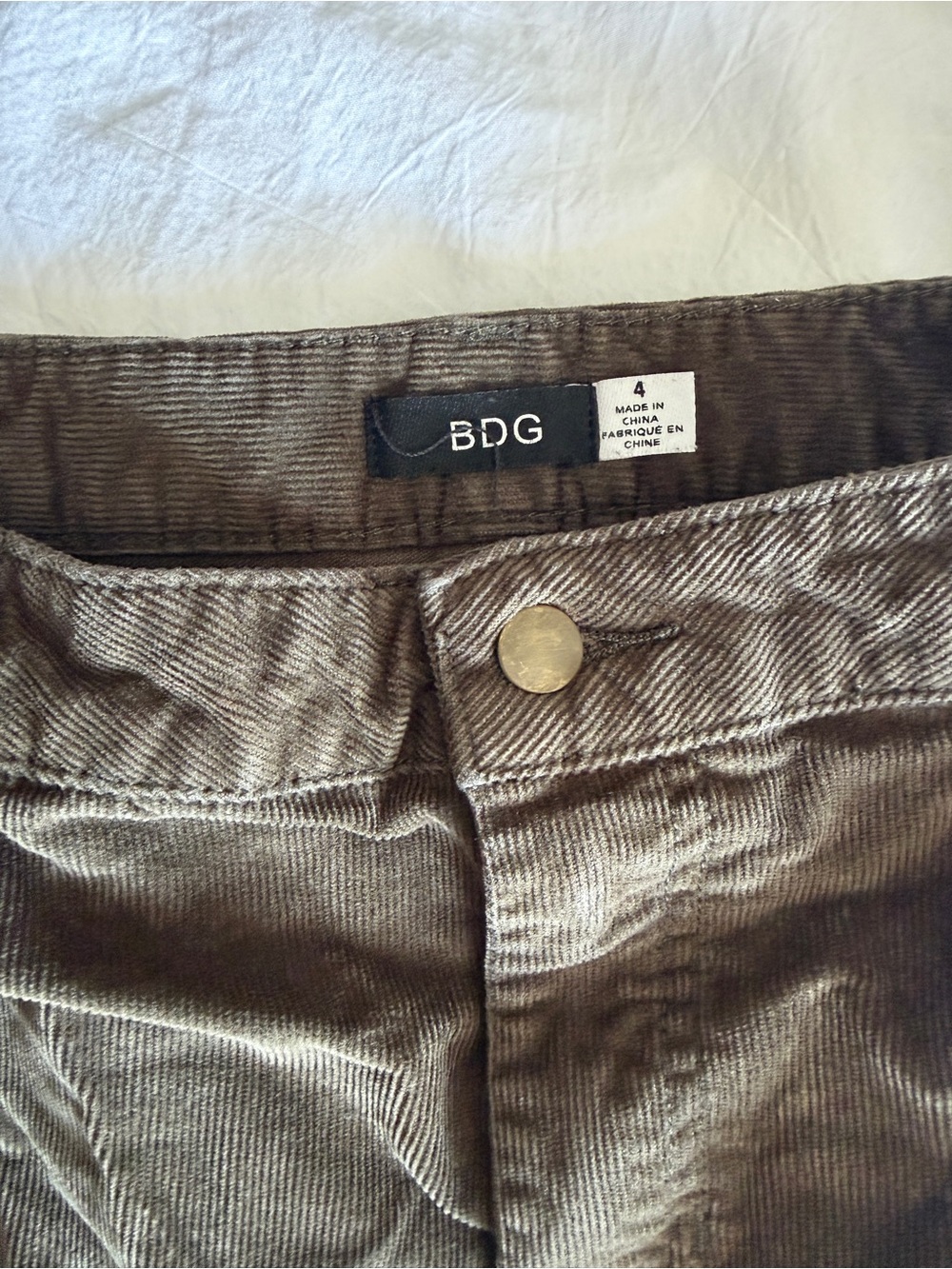 BDG Olive Army Green Corduroy Mini Skirt Urban Outfitters Small - Picture 3 of 4
